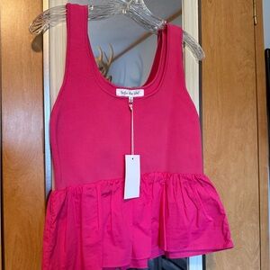 Sofie the Label Pink Peplum Top